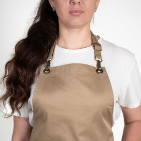 Zástěra APRONISTA CHEF za krk béžová