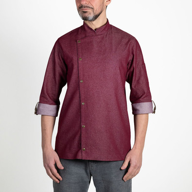 RONDON pánský jeansový stretch bordo