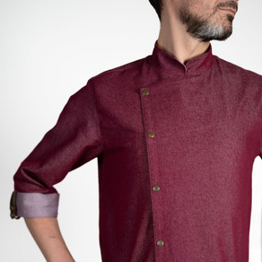 RONDON pánský jeansový stretch bordo
