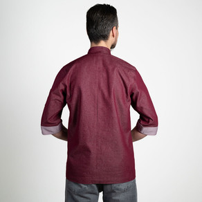 RONDON pánský jeansový stretch bordo