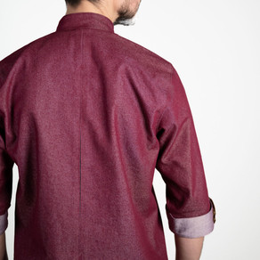 RONDON pánský jeansový stretch bordo