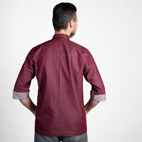 RONDON pánský jeansový stretch bordo