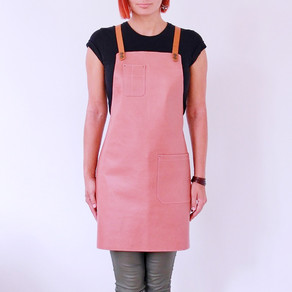 Leather apron BUFFALO for ladies old rose pink