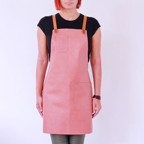 Leather apron BUFFALO for ladies old rose pink