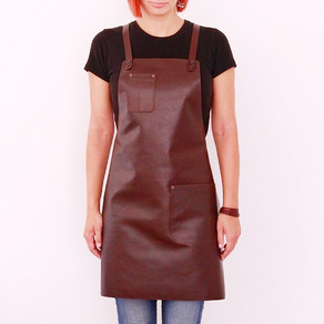 Leather apron BUFFALO for ladies cognac