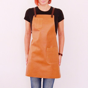 Leather apron BUFFALO for ladies cedar