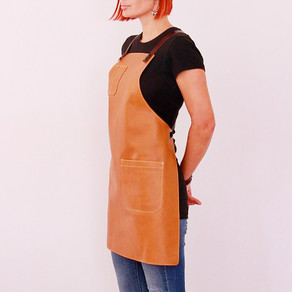 Leather apron BUFFALO for ladies cedar