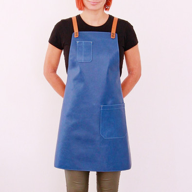 Leather apron BUFFALO for ladies blue jeans