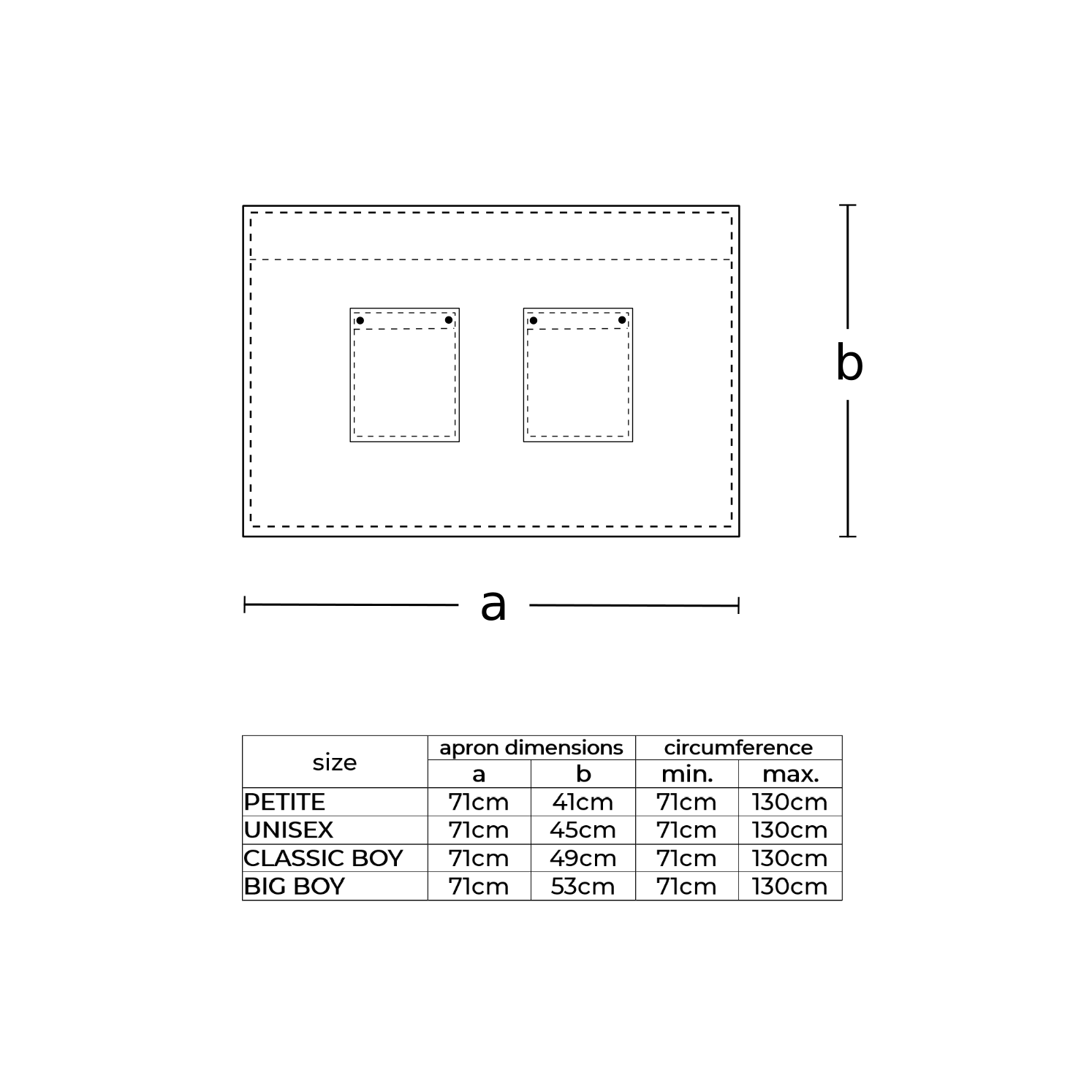 half_apron_size